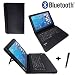 Produktbild SAMSUNG TAB A SM-T585NZKA LTE - Deutsche Bluetooth Tastatur Hülle mit Standfunktion - 10.1 Zoll Schwarz Bluetooth Tastatur