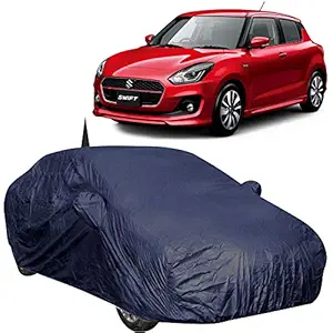 The Autostory 190 Taffeta Water Resistant Car Body Cover Compatible with Maruti Swift (2018/2019) with Mirror & Antenna Pockets (Navy Blue)