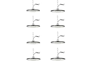 toobettp 8pcs 200W Naves Industriales LED, UFO LED Lámpara de Alta Bahía 20000LM 6500K Foco LED Industrial, Iluminacion LED Impermeable IP65 para Patio, Garaje, Fábrica, Taller