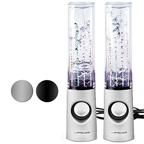 Jago - Altavoces USB con luces LED y fuente de agua (dos colores a elegir)