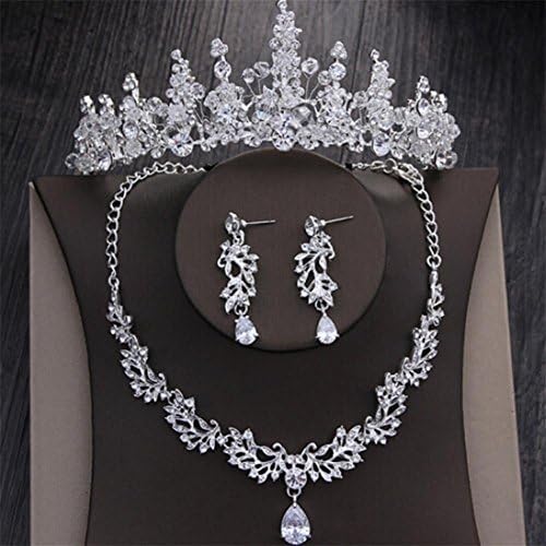bride crystal Crown Wedding dress accessories jewelry Set