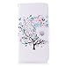 Produktbild Huawei P9 Lite Mini / Y6 Pro 2017 Hülle, Chreey Bunt Gemalt Magnetverschluss Flip Wallet Handyhülle PU Lederhülle Bookstyle Brieftasche Kreditkarte Etui Schutzhülle [Blumen Baum]