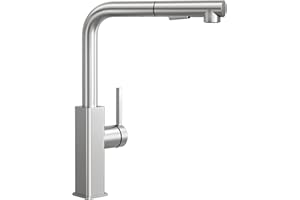 CECIPA Grifo Cocina Extraíble, Grifo Fregadero Acero Inoxidable, Grifo de Cocina Extensible, Grifo Monomando Cocina con Doble Chorro, Torneira Cozinha 360° Giratorio, Griferia Cocina Moderno