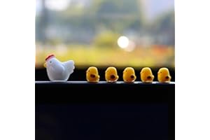 KIAYOO Auto Dekoration Mini-Hühner, 11STK süße Deko für Rückspiegel, Armaturenbrett und Mittelkonsole, lustige Auto-Accessoires für Fahrzeugfenster, Zuhause, Büro und Garten