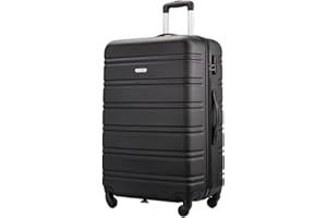 Flymax 24" Medium Suitcase Lightweight Luggage 4 Wheel Spinner Travel Case Trolley ABS Hold Check in