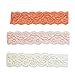 Produktbild LUX Zubehör Orange Rosa und Elfenbein Spitze Applikation Stretch Stirnband Pack 3