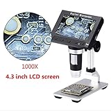 microscopio para soldadura smd Pantalla grande de 4.3 pulgadas, que le permite ver al instante todas sus observaciones en detalle y le brinda una visión de la resolución 720P / VGA.