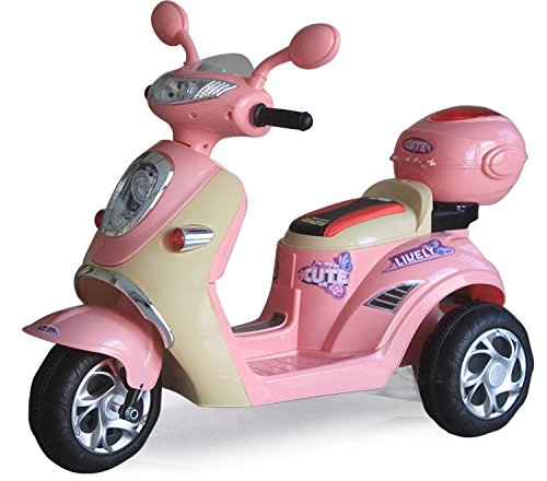 Preisvergleich Produktbild Kinderfahrzeug - Elektro Kindermotorrad Roller-Scooter - 6V mit Mp3 - Neuheit-Rosa