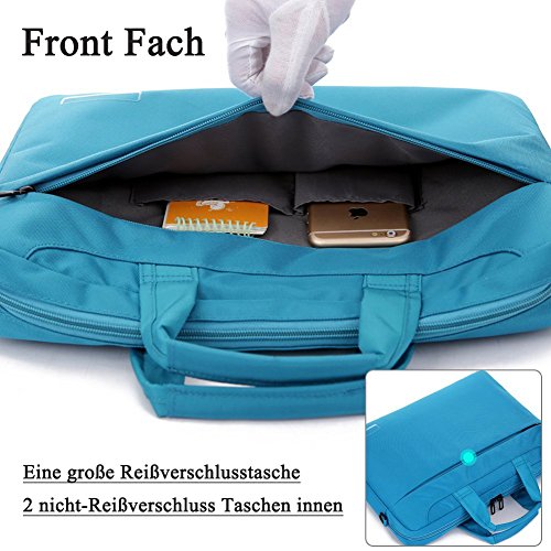 BRINCH 15,6 Zoll Oxford Gewebe Laptoptasche Messenger Bag Umhängetasche Schulterhülle Aktentasche Henkeltasche für 15 – 15,6 Zoll Laptop/ Notebook/ MacBook/ Chromebook Computer mit Schulterriemen und Griffe,Blau - 3