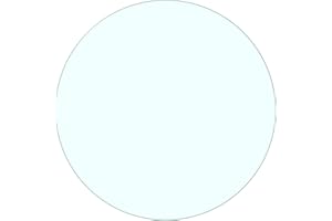 Home Supplies 400mm Clear Table Top Tempered Glass Round Flat Polished Edge Kitchen Dining Table Top Glass Round Sturdy Replacement Protector Cover (40CM, Clear)