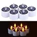 Produktbild LB Trading 6 Pcs Candle Lights LED Romantische Outdoor Solar Elektronische flammenlose Kerze mit Warmen Weißen Glühbirne Licht für Hochzeiten, Geburtstag, Festivals, Party, Dekoration