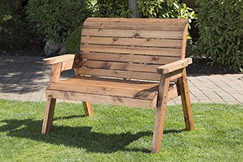 Wooden Bench 2 Seater - Outdoor Patio Solid Wood Garden Furniture