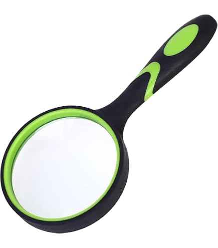 Pack De 2 Loupes Lecture 65mm - Verre Grossissant Haute Qualité | Poignée Caoutchouc Anti-dérapant | Pour Enfants & Personnes Âgées