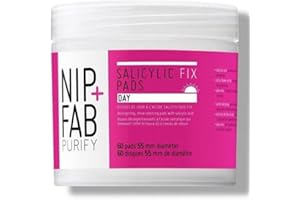 NIP+FAB Nip + Fab Salicylic Acid Fix | Złuszczające Płatki do Twarzy na Dzień z Kwasem Salicylowym | Aloe Vera | Kwas BHA | Nawilżenie | Działanie Przeciwtrądzikowe | Wygładzenie Porów | 60 Sztuk