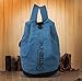 Produktbild FHGJ Schüler Rucksack Freizeittasche Leinwand Basketballtasche Reise-Eimer Tasche,Blue