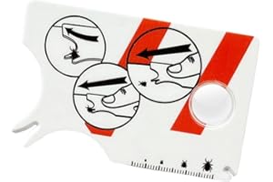 Lxtness Zeckenkarte, Zecken Waagenkarte Mit Lupe, Schnelle Reinigung Von Zecken Zeckenkarte für Menschen Kinder Hunde Katzen