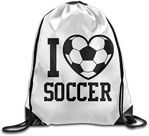 Doormat bag SAXON13 Unisex Lovely I Love Soccer Drawstring Backpack