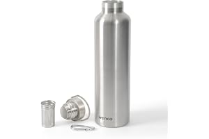 wenco Termosflaska i rostfritt stål 1 l/1 000 ml isolerad och läckagesäker för kalla och varma drycker kan också användas som