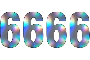 ZARB 【Pack of 4】Multi Shine Silver Wheelie Bin Number (0) Self Adhesive Water Resistant Stickers, 7 Inches Bin Numbers for Wheelie Bins Dustbins Garbage bins (6)