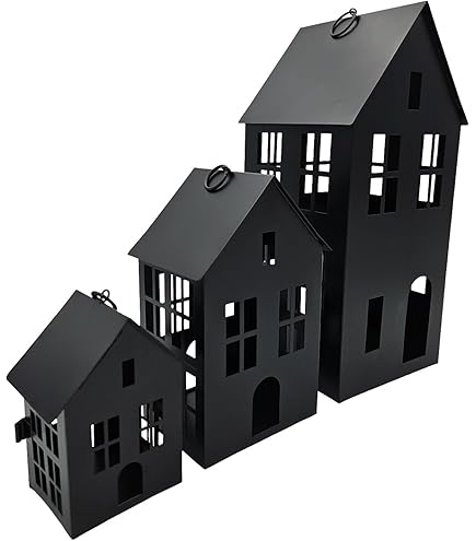 Boltze Home lantaarn ijzer alba huis 24x20x96cm zwart kopen? - tuincentrum