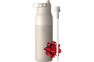 LARQ Bouteille Swig Top 680ml -Bouteille à large goulot en acier inoxydable à isolation sous vide | Garde l’eau froide | Bouteille d’eau réutilisable pour le sport et les voyages | Mojave Dune