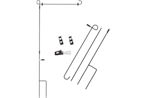 NEWK Neuer Gartenflaggenhalter aus schwarzem Aluminium, Hof-Gartenflaggenständer, Banner-Fahnenmast, hält Flaggen bis zu 33 cm Breite für den Außenbereich, Garten, Rasen