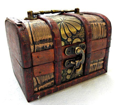 Schmuck-truhe Schatz-kiste 3592 Truhe kleine Holzkiste mini Schmuck Box Piraten Schatzkiste 13cm