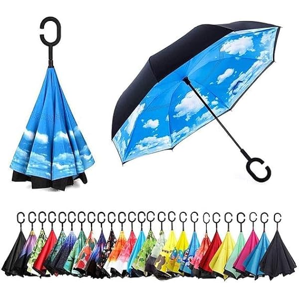 UHCPVHQQQ Ombrello Automatico 1 pz 12 Stecche Ombrello da Viaggio, Ombrello Pieghevole Apertura/Chiusura Automatica Ombrello Antivento Pioggia Nero, Blu, Grigio, Verde Ombrelli(Blue