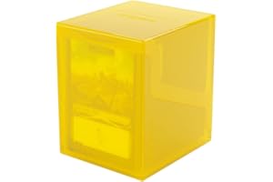 Gamegenic Bastion 100+ XL Deck Box - Compact, Secure, and Perfectly Organized for Your Trading Cards! Safely Protects 100+ Double-Sleeved Cards, Yellow Color, Made