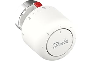 Danfoss Aero RA/V Click, Vanne thermostatique de radiateur avec soufflet thermostatique rempli de gaz et capteur intégré