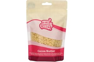 FunCakes Beurre de Cacao Drops: 100% végétale, peuvent être utilisées lors de la fabrication de chocolats, dilue les déco melts fondus. 200 g.