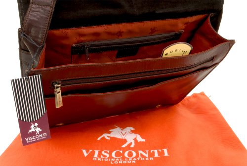 Umh  ngetasche A4 - kindle iphone MP3 kompatibel - B  ffel Leder von Visconti  ML23  - Braun - GR    E  B  35 5 H  34 T  5 cm