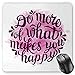 Produktbild BGLKCS Quote Mauspads Mouse Pad, Do More of What Makes You Happy Slogan with Watercolor Brush Strokes Background, Standard Size Rectangle Non-Slip Rubber Mousepad, Pink and Purple