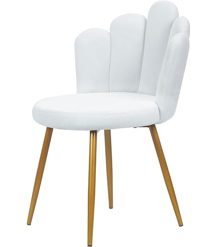 Tabouret Coiffeuse Avec Dossier Nœud Papillon | Coussin Rembourré, Pieds Réglables | Support 150 Kg, Blanc - 5