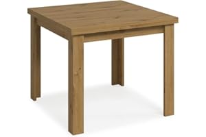 Mobelcenter, Mesa Comedor Cuadrada Extensible Artisan, Mesa Salón o Cocina, Color Artisan, Medidas: Ancho: 90 cm x Fondo: 90 cm x Alto: 76 cm, Ancho Mesa Extendida: 180 cm (1386)