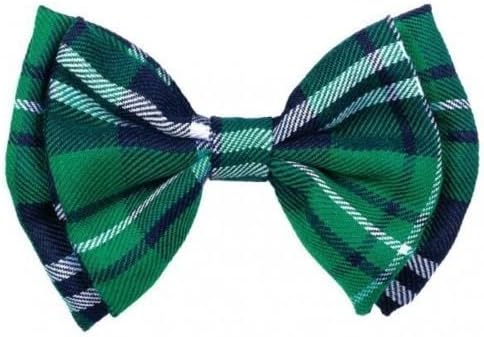 St Patricks Day Fancy Dress Plaid Bow Tie