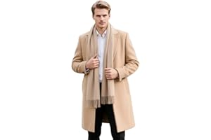 LA FERANI Herrenschal Kaschmir stilvoll Herbst Winter dünn 185x65 elegant für formelle Anlässe Kaschmirschal stilvoll geschmeidig Halstuch Wollschal Wolle Uni Farbe