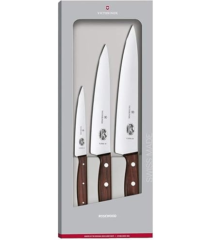 Victorinox, 6.8500.17G, Wood, Santokumesser, Extra scharfe Klinge, mit geradem Schliff, mit edlem Holzgriff, Braun, Made in Switzerland Victorinox, 6.8500.17G, Wood, Santokumesser, Extra scharfe Klinge, mit geradem Schliff, mit edlem Holzgriff, Braun, Made in Switzerland