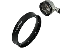 MiiCoffee Magnetyczny aluminiowy lejek dozujący 58 mm (czarny) – pierścień dozujący do kawy espresso – z 8 stalami namagnesowanymi, kompatybilny z filtrem PortaFilter 58 mm