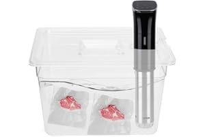 HAOFY Contenedor Sous Vide con Tapa, 11 Litros Accesorios Sous Vide Contenedor de Cocina para la Mayoría de Cocinas Sous Vide, 10,4 X 12,8 X 7,9 Pulgadas