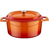 Lava D&ouml;k&uuml;m Yuvarlak Tencere, Trendy, 24 cm, Turuncu