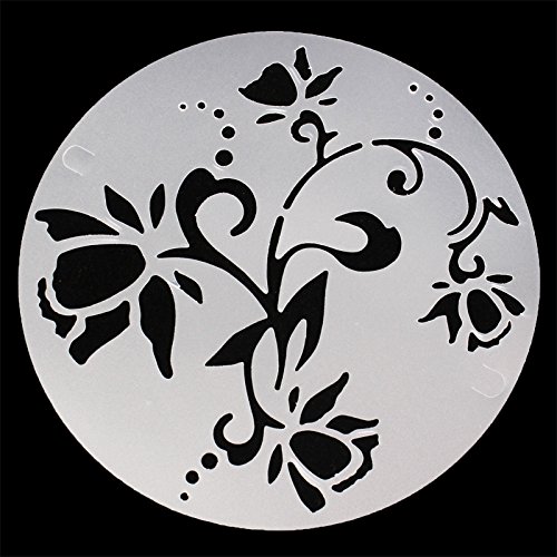 5 Stück Kuchendekoschablonen Set Tortenschablone Dekorschablone Kuchendeko Tortendeko Kuchen Torten verzieren Tortentattoo Dekoschablone Happy Birthday Herz Sterne Weihnachten Kuchen Torten Deko Zuckerbäcker - 4