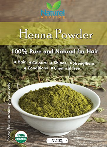 Henna polvere per capelli e corpo 100% puro, rafforza, Shine, Chemical free, dotato di due ricette, USDA Certified Organic, kosher Certified