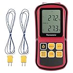 LCD Dual Channel Digital Thermometer with Two K- type Thermocouples for Industry, Agriculture, Meteorology and Daily Life etc