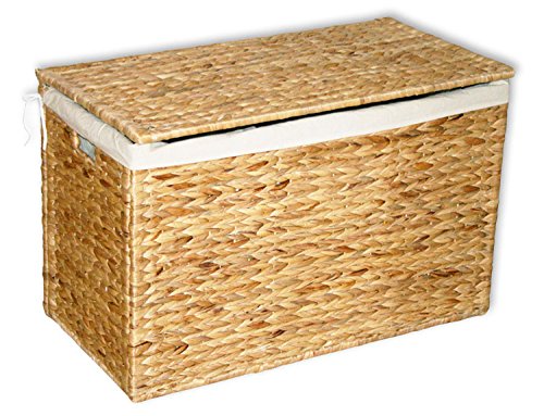 KMH®, 3fach Wäschesortierer aus geflochtener Wasserhyazinthe (#204046) - 2