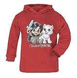 100 % algodón. Juego de Tronos de Invierno Bebé ligero sudadera con capucha divertida novedad bebé regalos GOT Kids Hoody cumpleaños regalos (3-4 años, rojo)