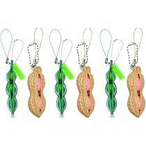 Portachiavi Antistress A Forma Di Fagiolo Edamame – 4 Pezzi In Silicone Morbido, Con Catenella, Per Alleviare Ansia E Stress, Regalo Simpatico