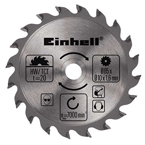Einhell Mini-Handkreissägen Set TC-CS 860/1 (450 W, max. 23 mm, Sägeblatt Ø 85 mm, Absaugadapter, Parallelanschlag, 2 Sägeblätter, 1 Diamant-Trennscheibe, Führungsschiene, Koffer) - 6