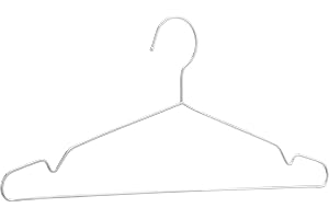 Amazon Basics – klädhängare av rostfritt stål, 50-pack, förkromad