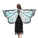 Produktbild WOZOW Damen Schmetterling Flügel Kostüm Nymphe Pixie Umhang Faschingkostüme Schals Poncho Kostümzubehör Zubehör (Himmelblau)
